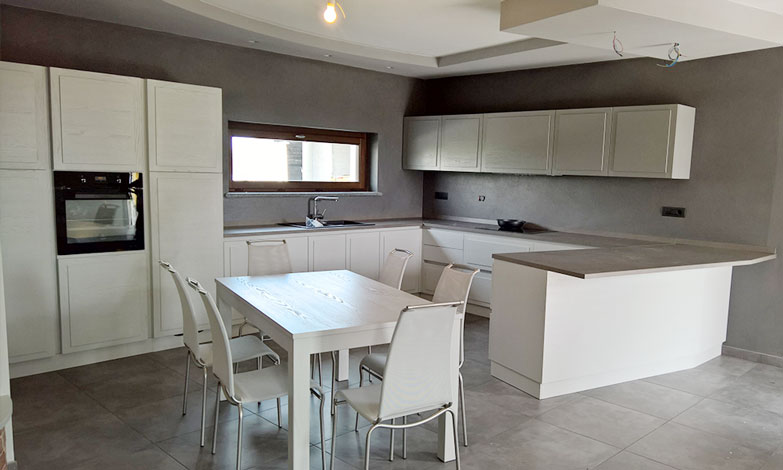 Cucina artigianale rovere laccato