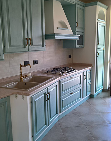Cucine artigianali in finta muratura