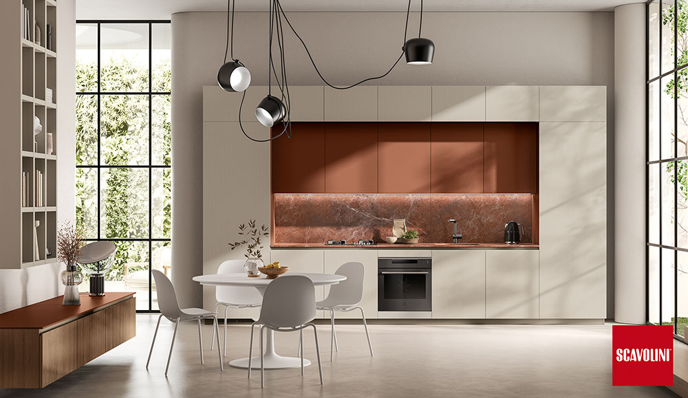 Cucina Scavolini Mira – modello cucina compatta modulare per spazi ridotti