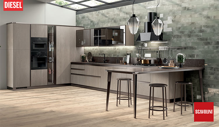 Cucina Scavolini Diesel – design industrial-chic in collaborazione Diesel Living