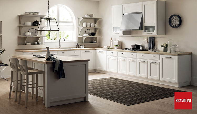 Cucina Scavolini Favilla – composizione cucina con stile contemporaneo e materiali raffi­nati